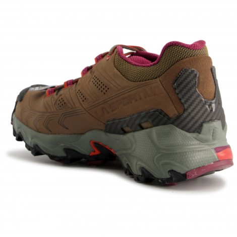Dame Ultra Raptor Ii Læder Bred Gtx La Sportiva Danmark Taupe Rød Blomme