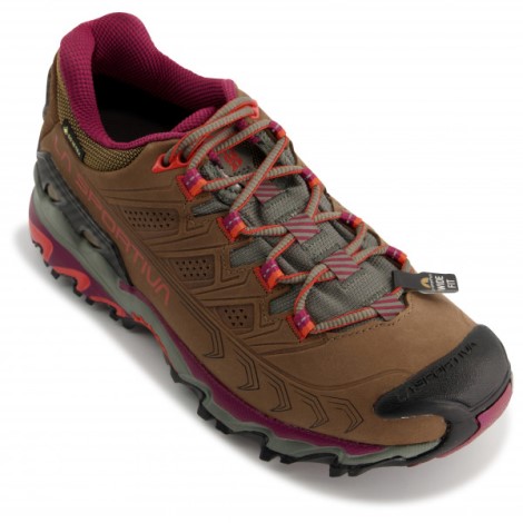 Dame Ultra Raptor Ii Læder Bred Gtx La Sportiva Danmark Taupe Rød Blomme