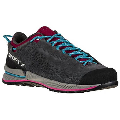Dame Tx2 Evo Leather Approach Carbon Rød Blomme La Sportiva Danmark